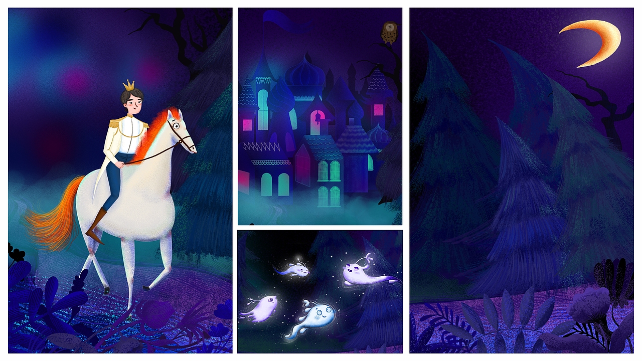 茶π的美好世界 | 奇妙魔法夜（图ZMzQwNTA1OTI4） - 儿童插画 - 站酷设计师乌梅子酱油原创素材 - 站酷ZCOOL