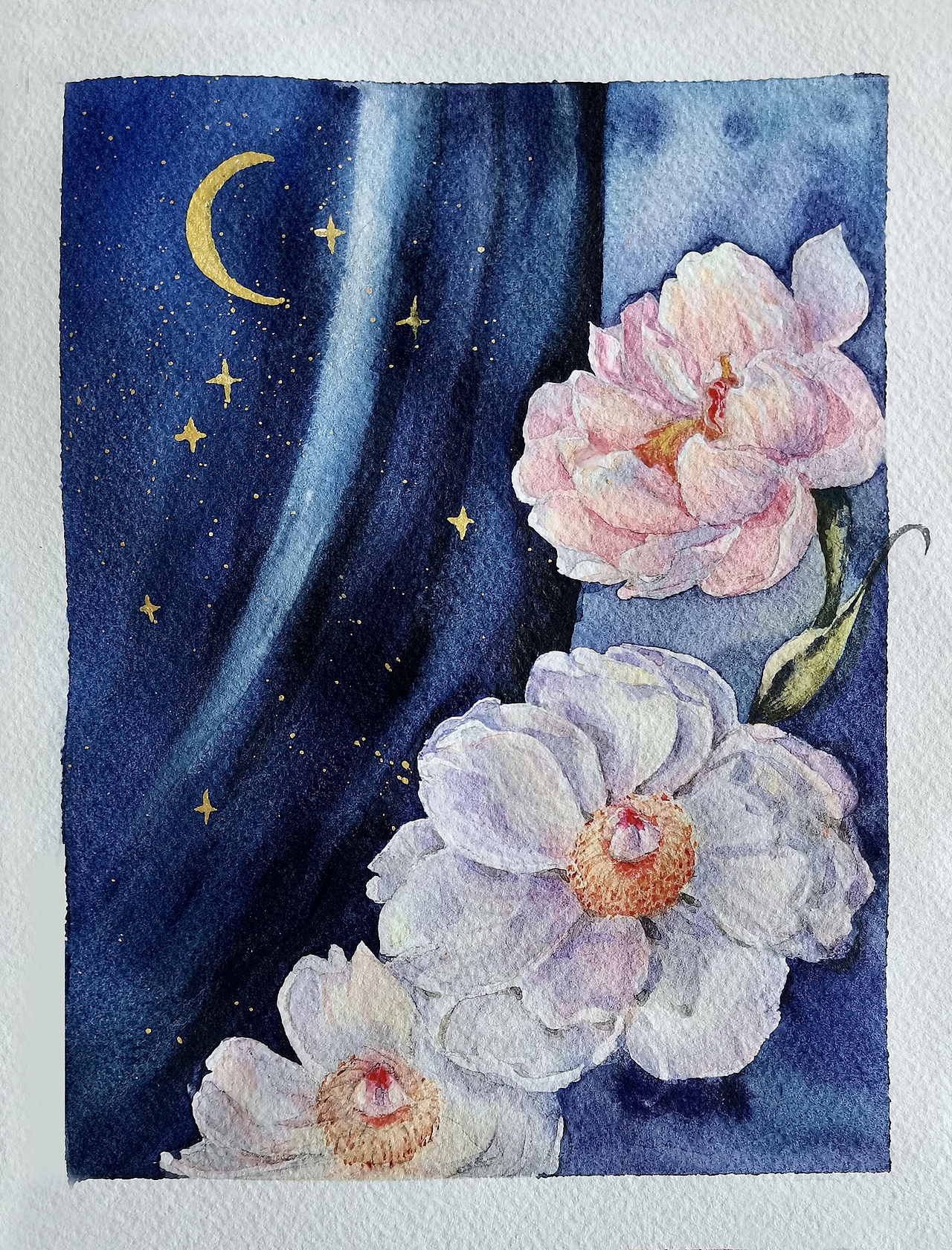 愿窗边的微风，能为你带来暗香和清凉。