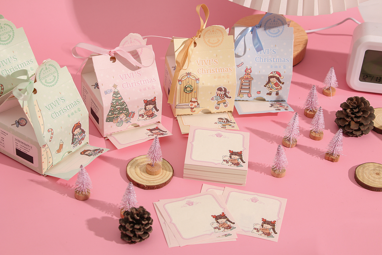VIVI圣诞礼盒便利贴（图ZMzM0NjEwNzk2） - 品牌 - 站酷设计师himomr原创素材 - 站酷ZCOOL