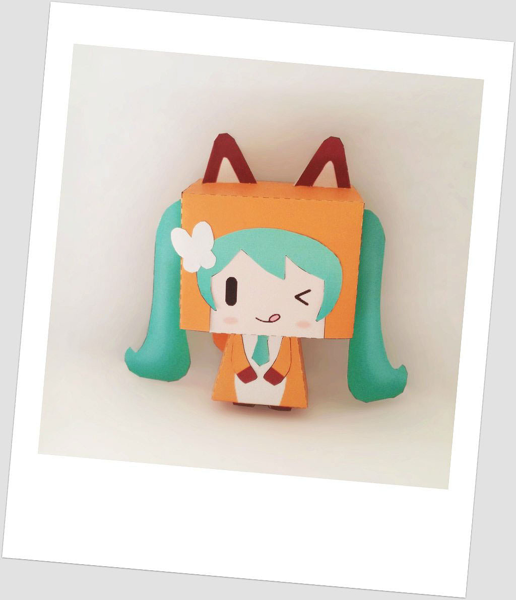 初音方塊人（圖ZMzEwNjEyODQw） - 其他手工藝 - 站酷設(shè)計(jì)師紙模設(shè)計(jì)師JENTC原創(chuàng)素材 - 站酷ZCOOL