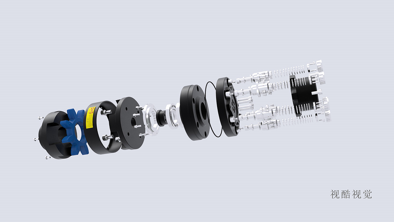 工诺·挤出机扭矩限制器3D动画制作，工业三维动画建模（图ZMzA2OTAyNjMy） - 机械/交通 - 站酷设计师视酷视觉sksj原创素材 - 站酷ZCOOL