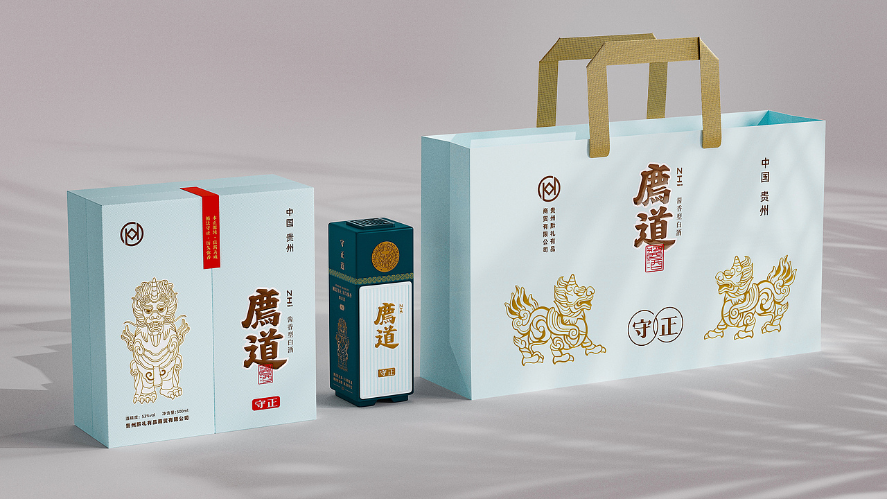 TINGFU.DESIGN 廌道酒·包装渲染