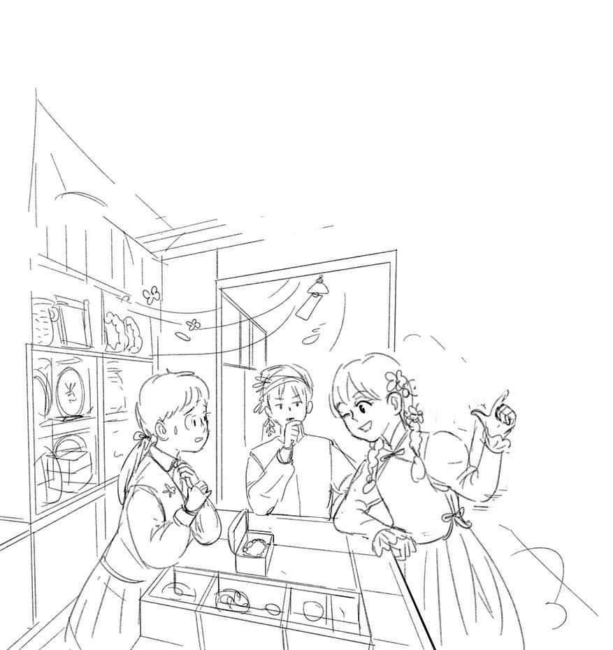 到了约定的第三天,太阳已经升得老高,店门前的行人来来往往,但珠串的主人却迟迟没有出现。
正当桃西有点纳闷的时候,店里忽然踏进两个年轻人,一个是头戴柳环的少年,一个是麻花辫上簪着桃花的女孩。<br> 他们走路的姿势轻盈矫健,像是踩着十里春风似的。<br> “你好,我们是来取季小姐的手串的。”柳环少年开门见山地朗声说道。<br> “季小姐的手串?”桃西一时有点儿回不过神来。<br> “就是锦盒里的二十四颗珠子穿成的手串呀。”桃花女孩插过话来,眉目间带着盈盈的笑意。<br> “哦,昨晚我刚把它穿好。”桃西赶忙从柜台里取出手串。