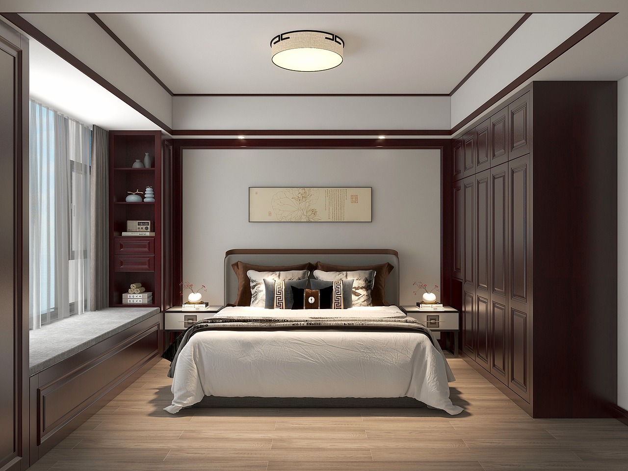 楓林麗景新中式（圖ZMzcwMjUxODk2） - 家裝設(shè)計 - 站酷設(shè)計師陳蔚2023原創(chuàng)素材 - 站酷ZCOOL