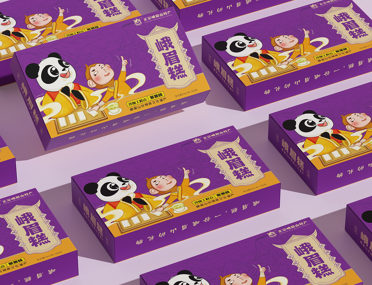 峨眉糕四川地道糕点包装设计