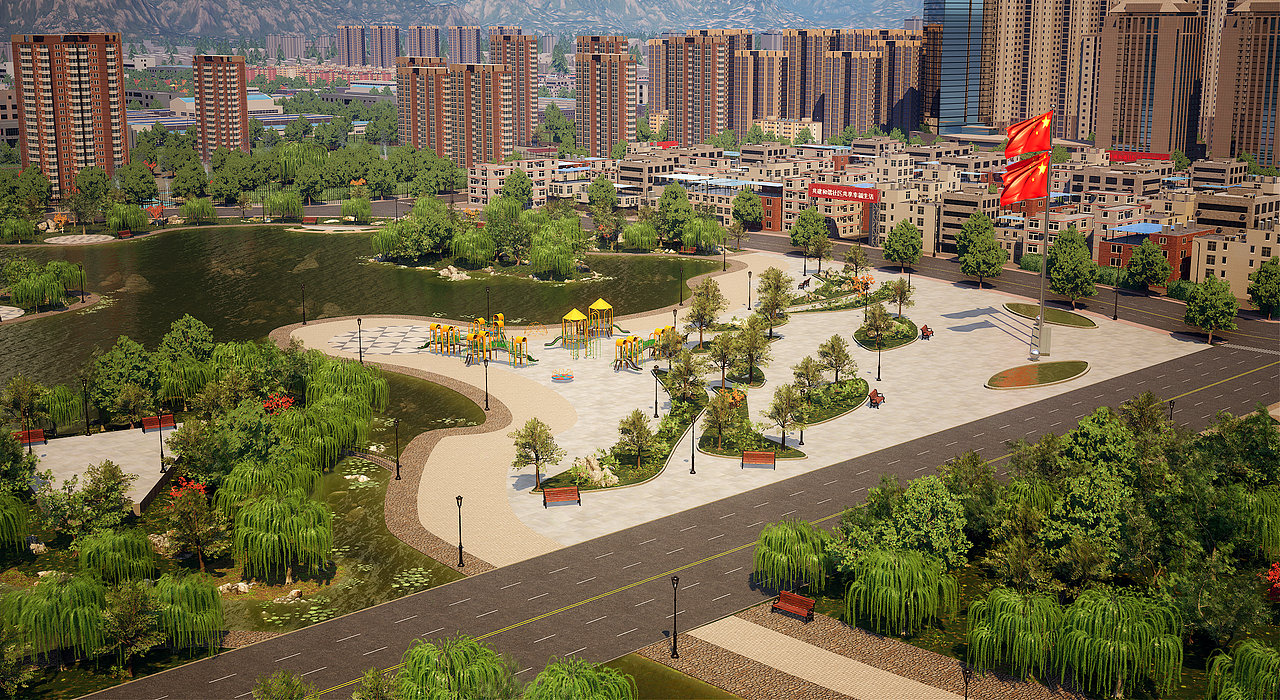 UE4/UE5 虚拟搭建城市-数字孪生-大城市场景（图ZMzE2MDUyMzMy） - 建筑/空间 - 站酷设计师CG繁华原创素材 - 站酷ZCOOL