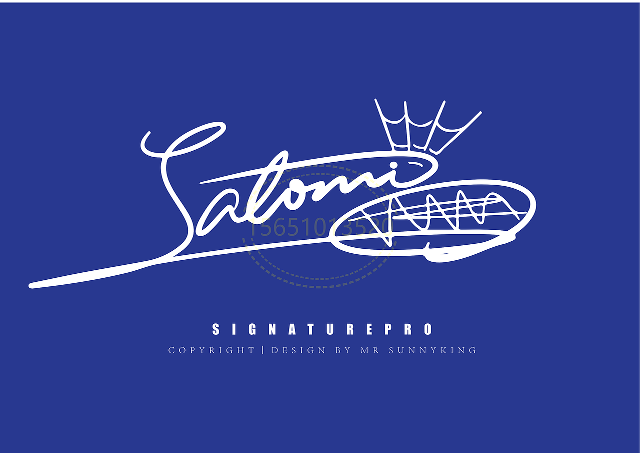 手写英文卡通签名丨南京孙老师丨版权作品丨华夏名流