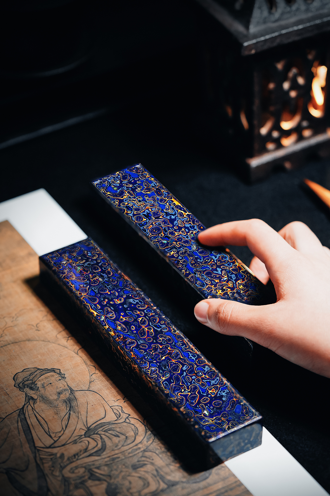 荣宝斋 如磨 手工大漆镇纸