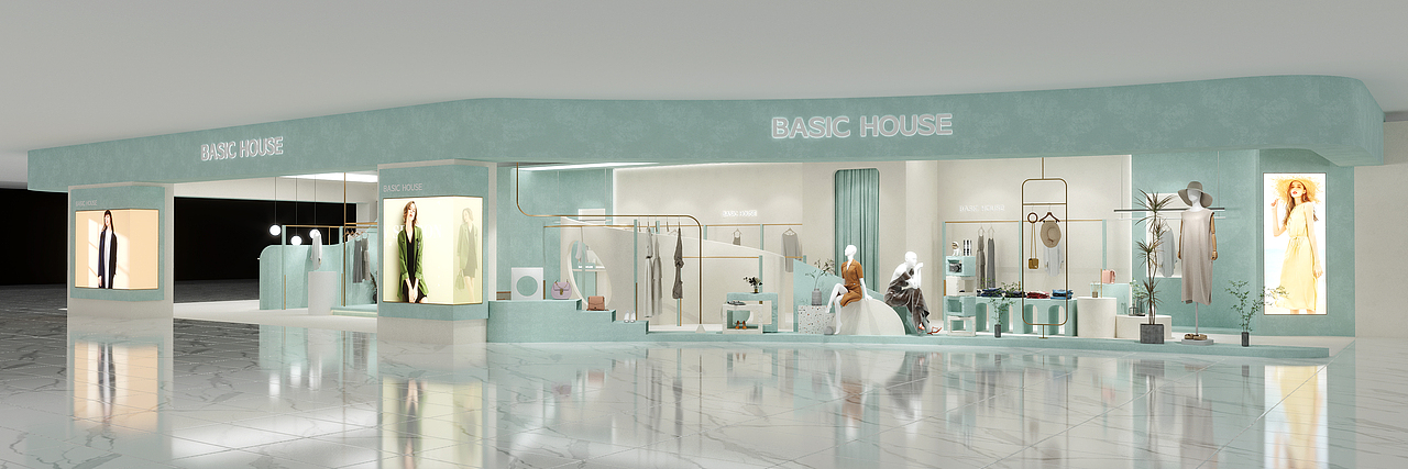 遥望·BASIC HOUSE丨直播间设计丨（图ZMzU2MjI4NjU2） - 展陈设计 - 站酷设计师爷傲奈我何丨原创素材 - 站酷ZCOOL