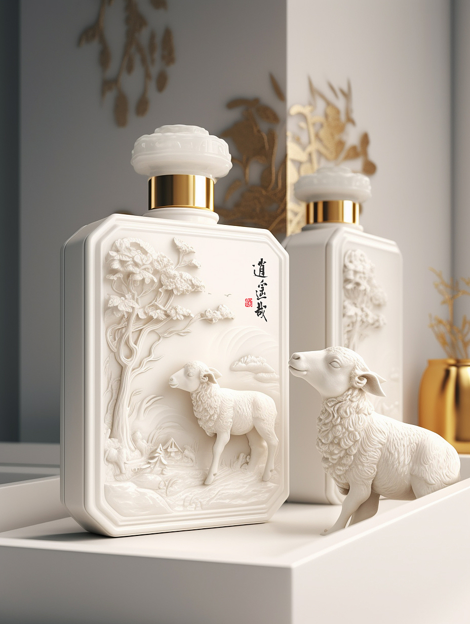 十二生肖白酒包装--羊（图ZMzQ3Njk4OTEy） - 包装 - 站酷设计师真象哥原创素材 - 站酷ZCOOL