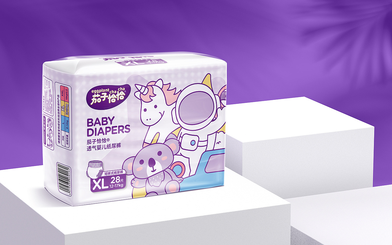 茄子恰恰® 纸尿裤 | Eggplant Cha Cha Diaper Package