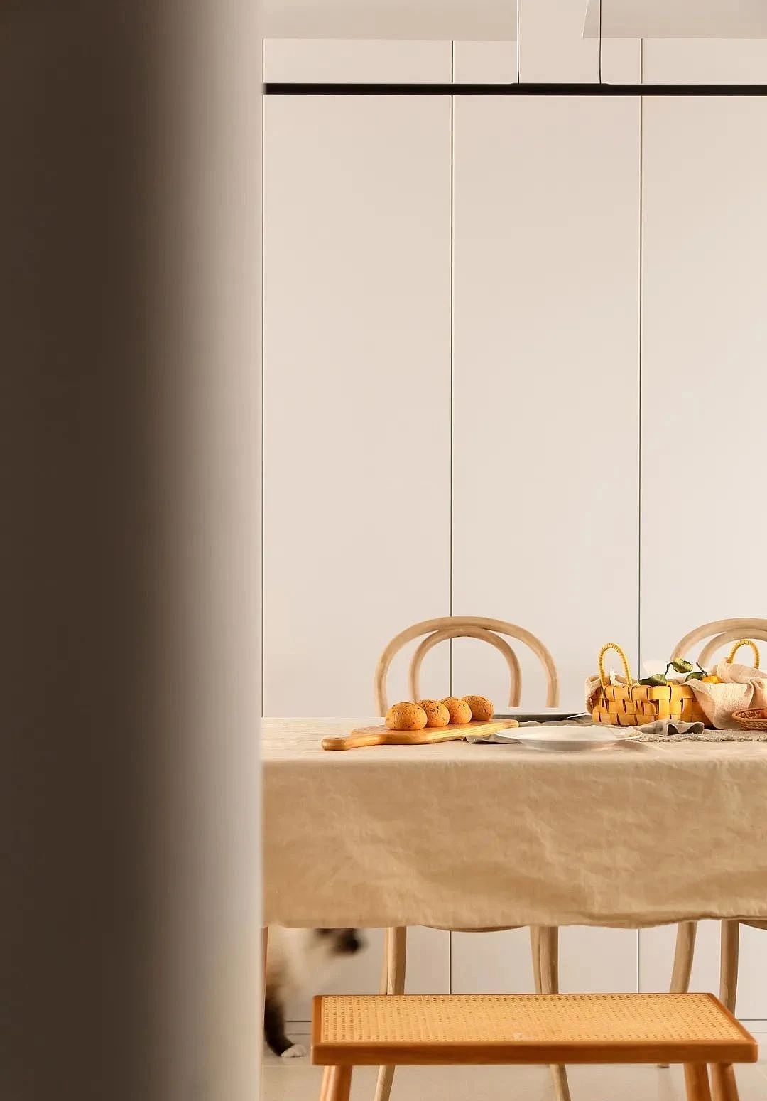 淡雅柔和的奶油色，打造108m²高级气质之家