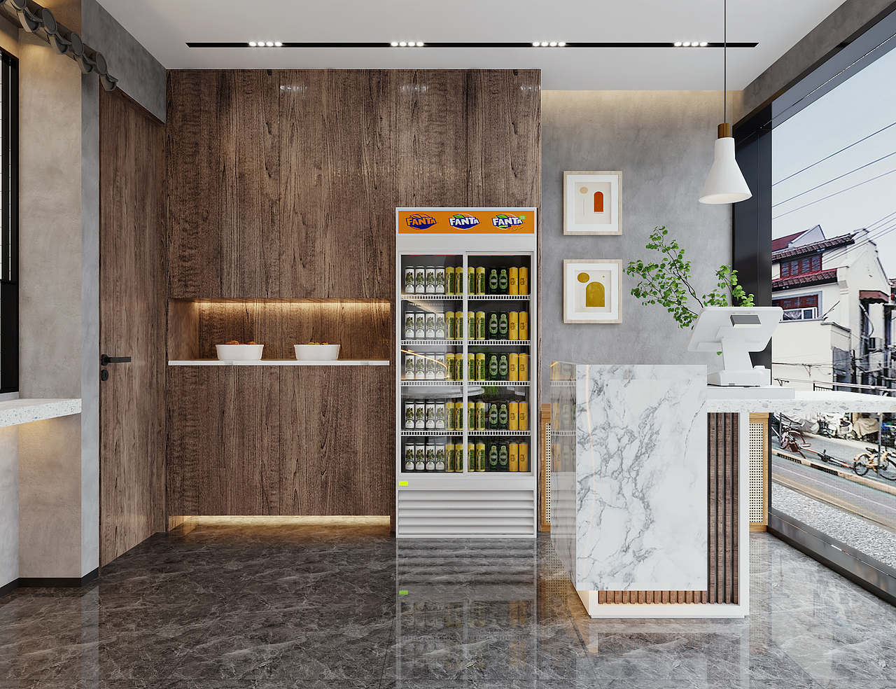 侘寂风米粉店（图ZMzE2MTIyOTIw） - 家装设计 - 站酷设计师流年效果图表现原创素材 - 站酷ZCOOL