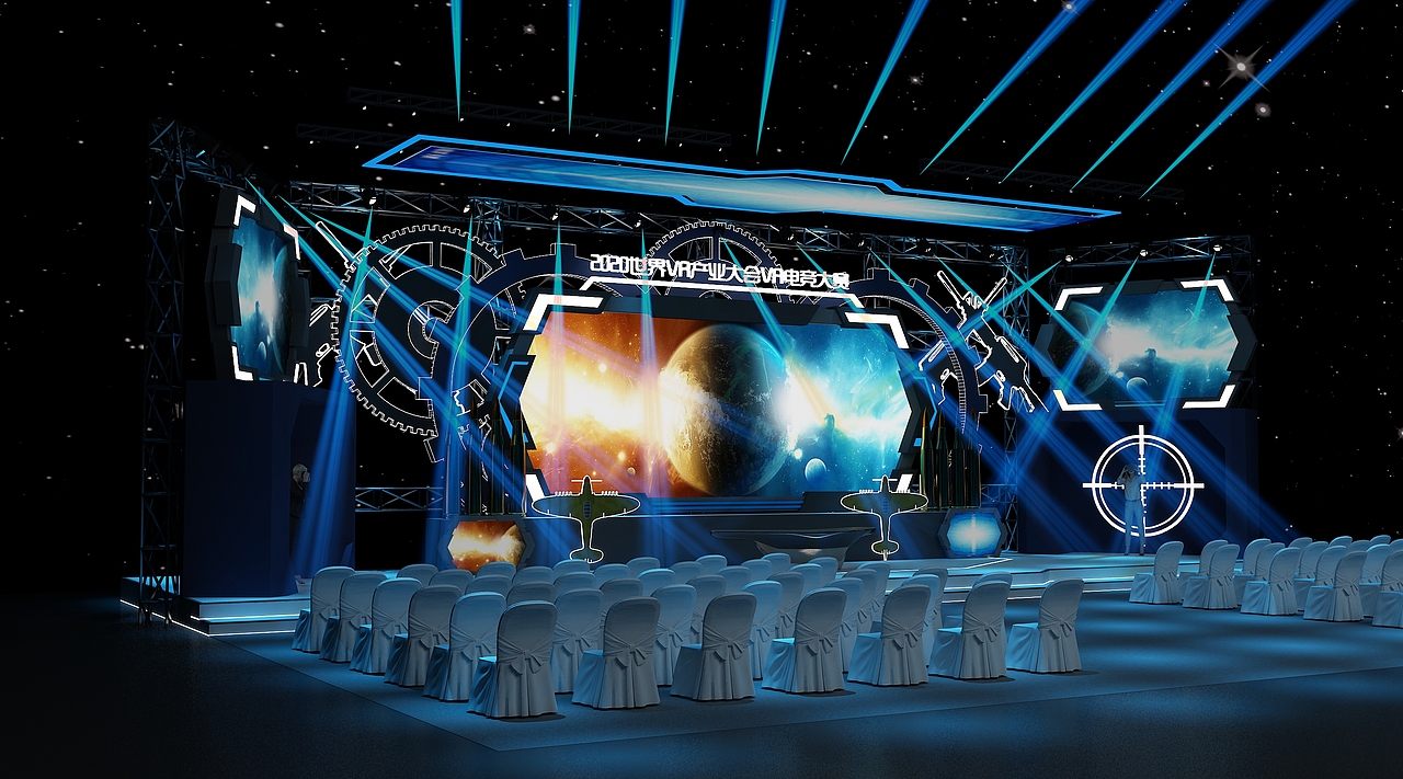 vr电竞舞台3d效果图_3d设计联系我-站酷zcool