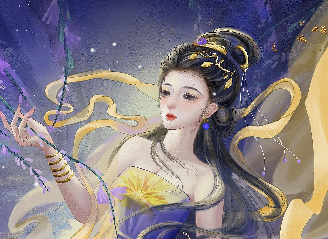 十二花神之七月玉簪花（图ZMzMyODA2MzQw） - 创作习作 - 站酷设计师二二二玲原创素材 - 站酷ZCOOL