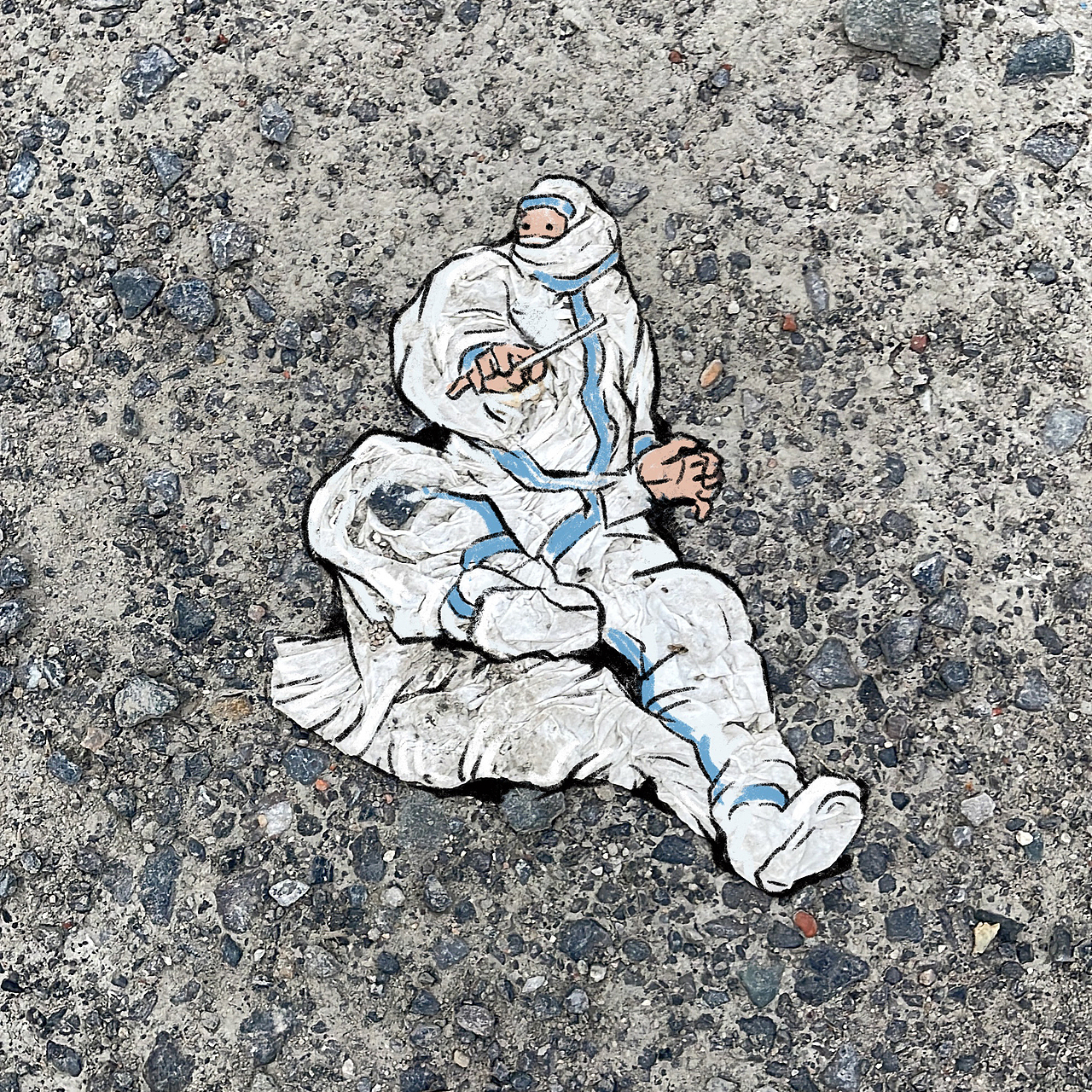 上海居家的两个多月画了超过六十个不同的大白