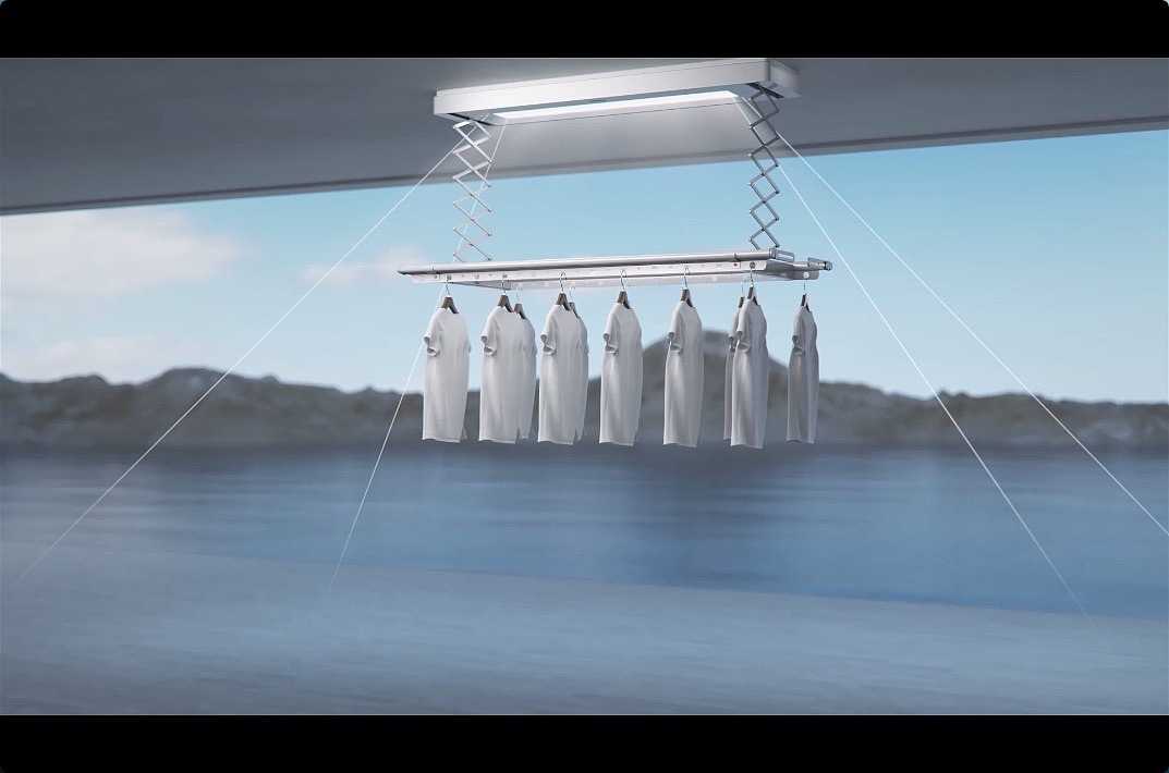 松下智能语音电动晾衣架CG动画