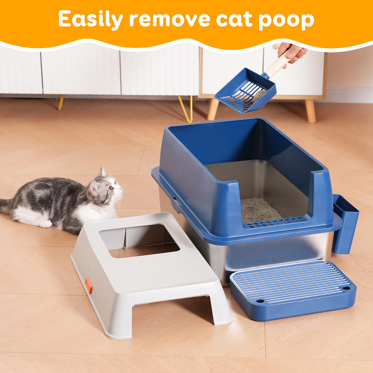 猫砂盆主图设计详情拍摄主图视频制作产品摄影静物亚马