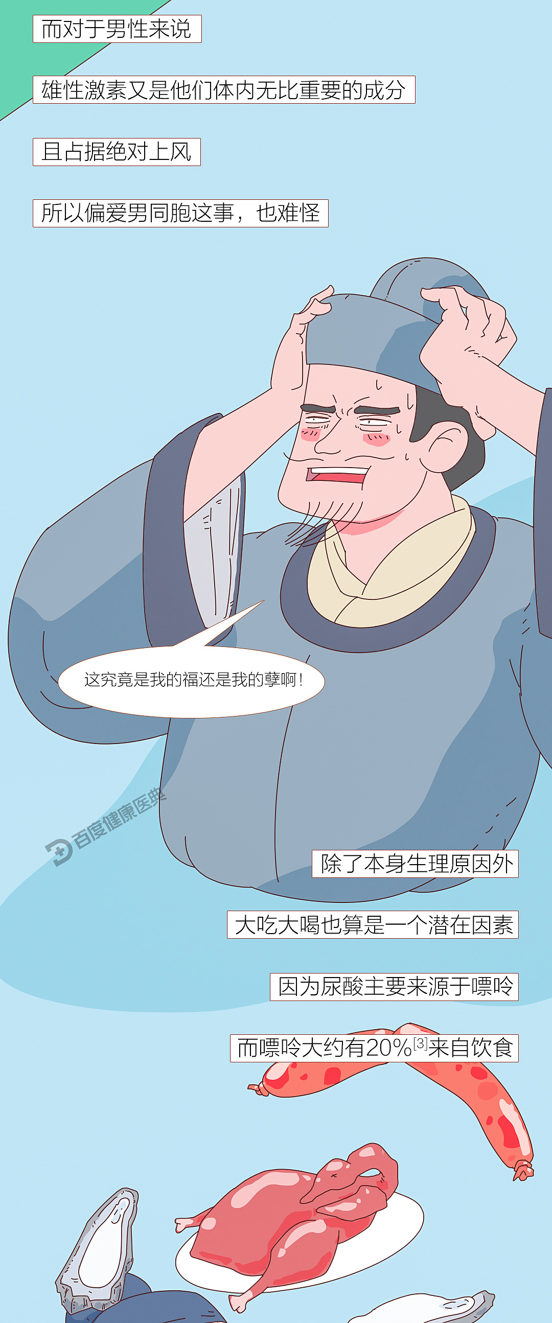 《百度健康医典：痛风》条漫（健康科普）（图ZMzQ5NTU3MzYw） - 短篇/格漫 - 站酷设计师李平LP1919原创素材 - 站酷ZCOOL