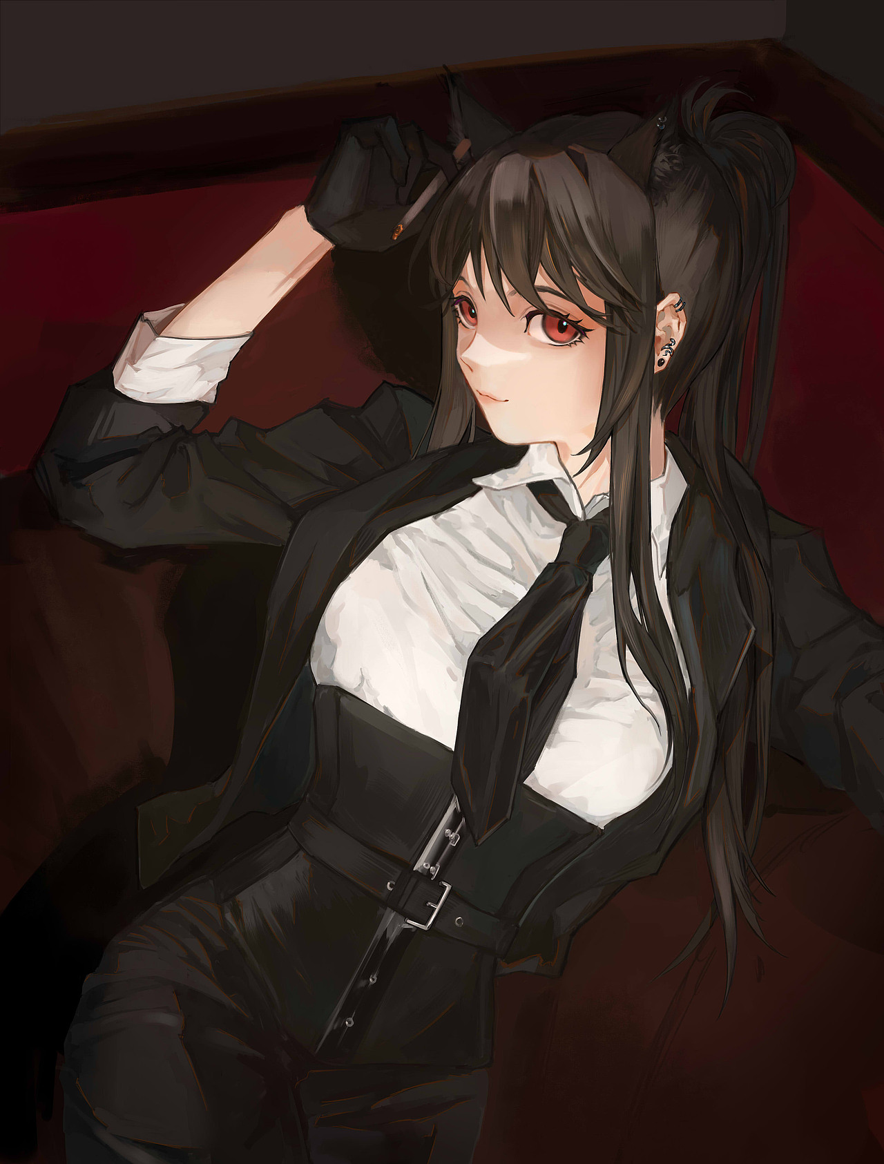 明日方舟德克萨斯（图ZMjk4NDU0NjAw） - 游戏原画 - 站酷设计师北院子sera原创素材 - 站酷ZCOOL