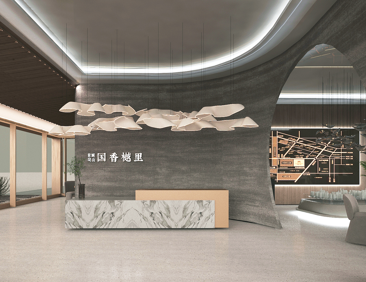 售楼部设计（图ZMzU4ODU0MzUy） - 商业空间设计 - 站酷设计师ZYCHZL原创素材 - 站酷ZCOOL