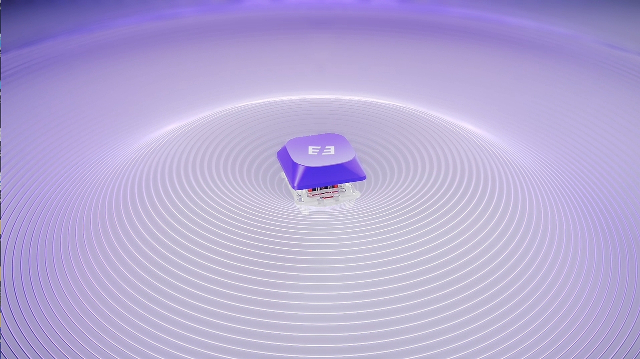 彩色机械键盘三维展示动画