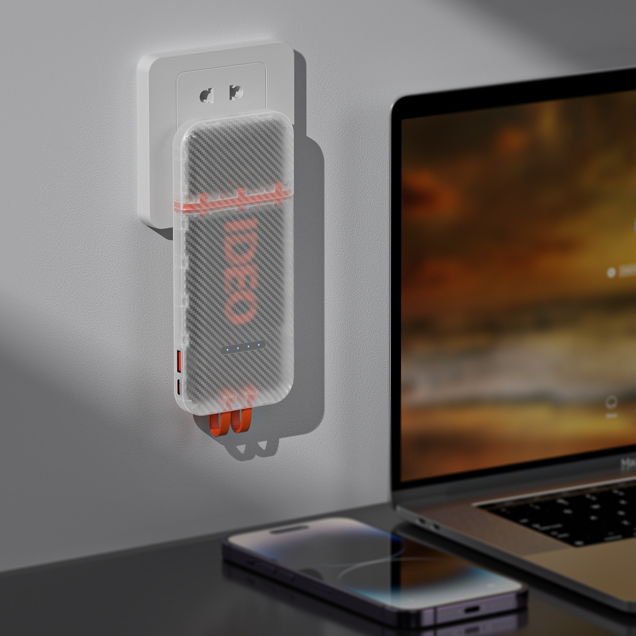 产品渲染_碳纤维纹理充电宝（图ZMzQ4NDc0MjYw） - 产品 - 站酷设计师无为之道原创素材 - 站酷ZCOOL