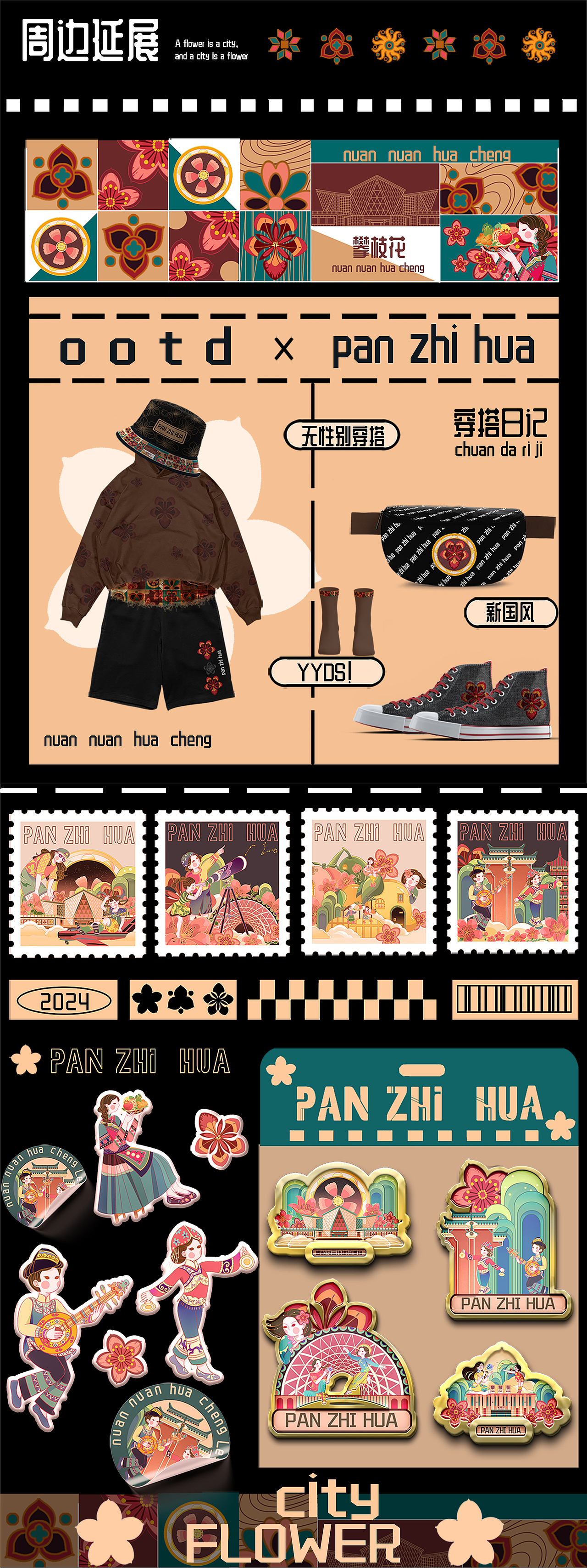 攀枝花文旅插画《暖暖花城》| 商业插画