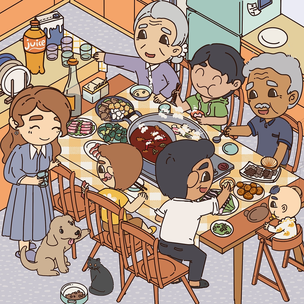 家的定义 故事插画（图ZMzA3MDM3Mzgw） - 商业插画 - 站酷设计师YE食立原创素材 - 站酷ZCOOL