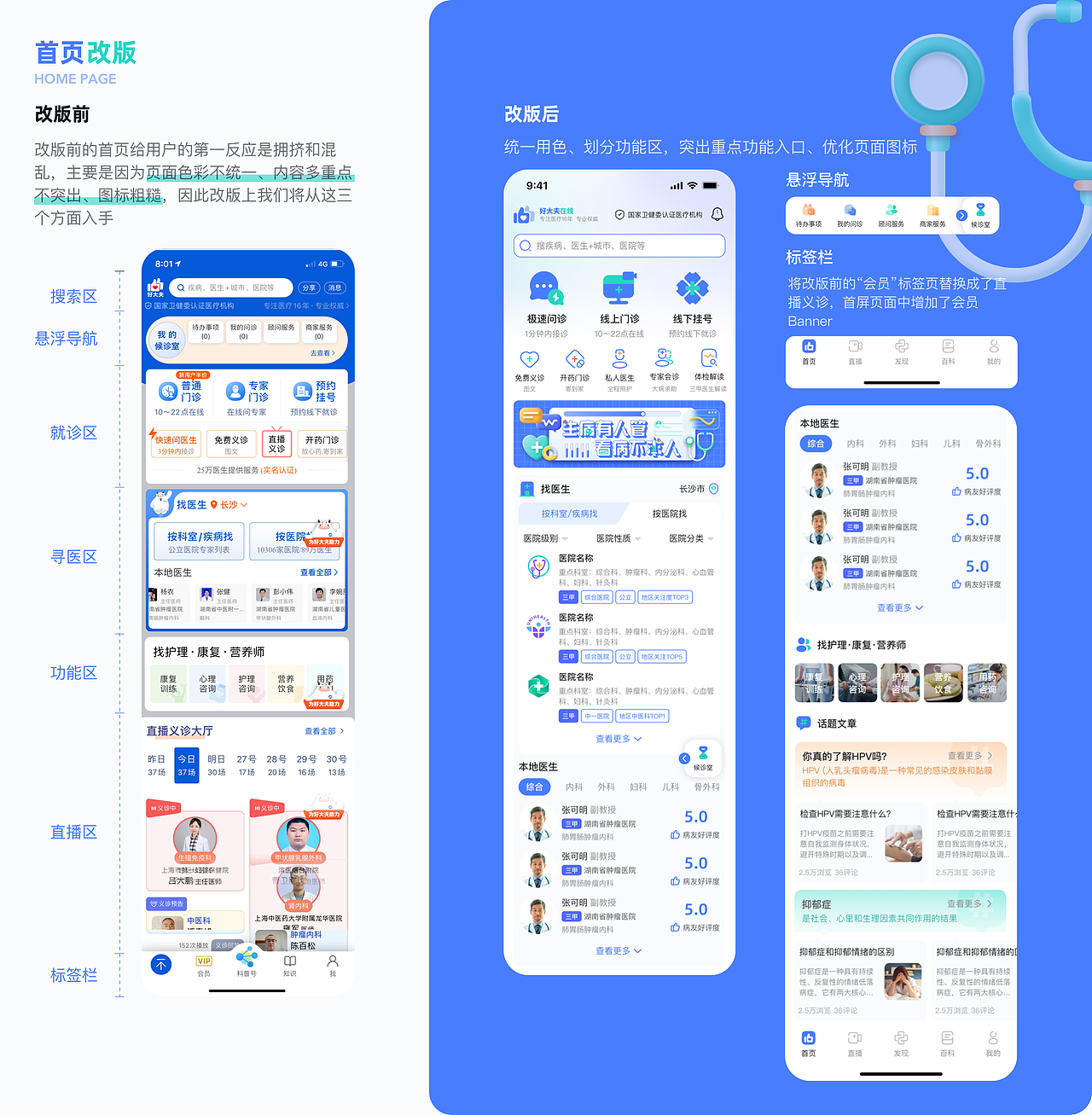 改版设计 | 好大夫在线App