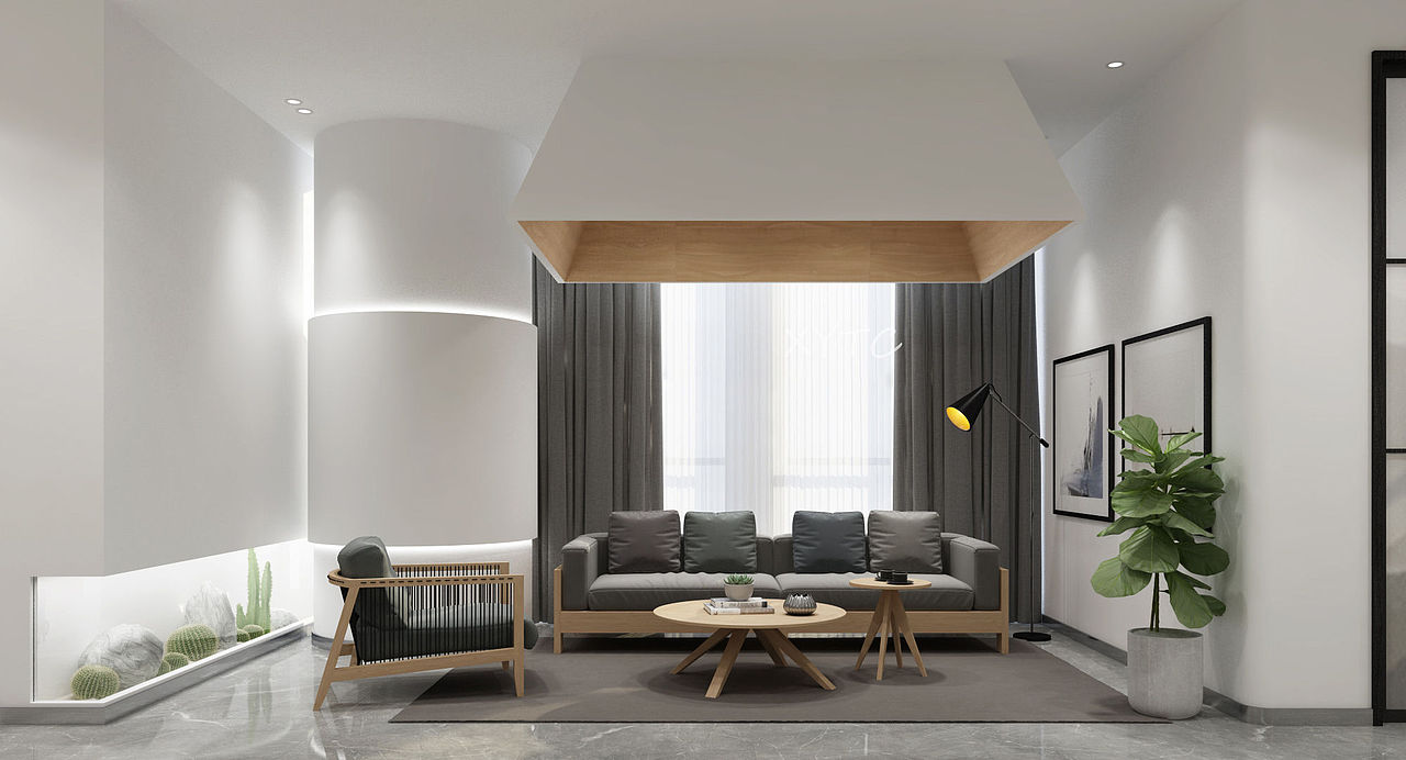 工装茶室效果图分享