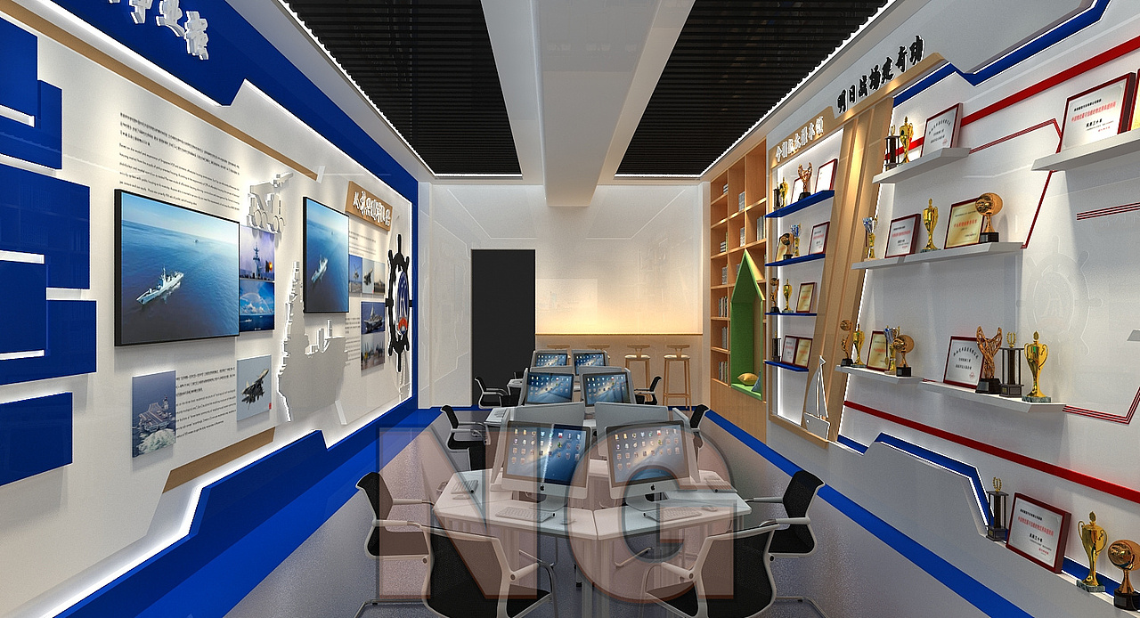 海军荣誉室设计3d效果图