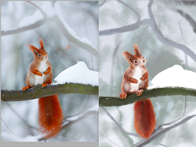 樹(shù)枝上的小松鼠（圖ZMzI2MTczMjM2） - 創(chuàng)作習(xí)作 - 站酷設(shè)計(jì)師沐下樹(shù)原創(chuàng)素材 - 站酷ZCOOL