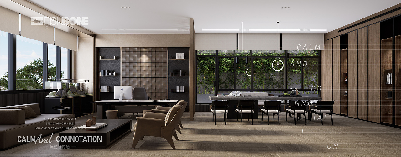 鱼骨设计 —— 乾靖地产办公楼（图ZMzQ0MzA4ODM2） - 其他空间 - 站酷设计师鱼骨设计事务所原创素材 - 站酷ZCOOL