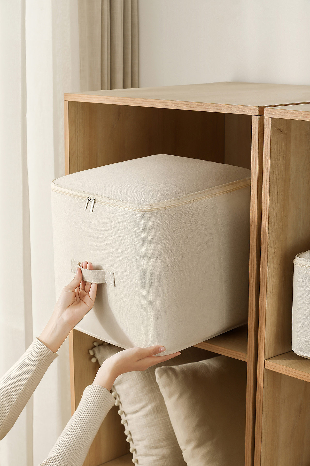 产品摄影棉被袋