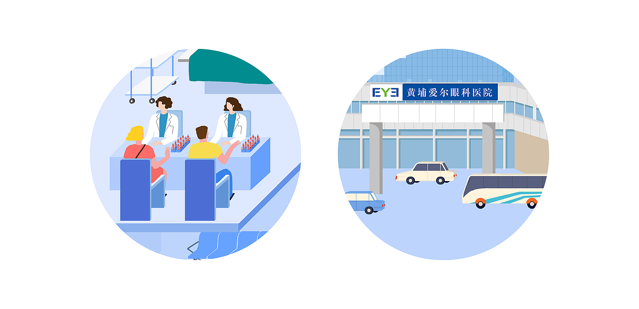 布林插画✖️爱尔眼科医院（图ZMzM1MjI5MjUy） - 商业插画 - 站酷设计师布林Brin原创素材 - 站酷ZCOOL