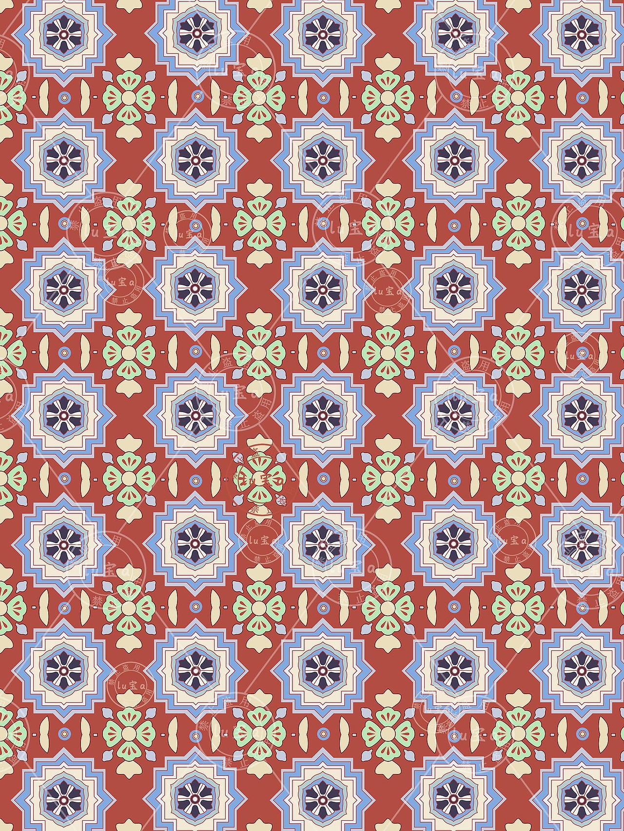 图案设计 传统花纹图案 敦煌莫高窟纹样 印花花型设计（图ZMzI1OTY0Njky） - 商业插画 - 站酷设计师鹿堡设计原创素材 - 站酷ZCOOL