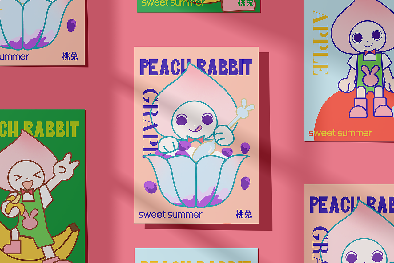 原创IP设计-桃兔