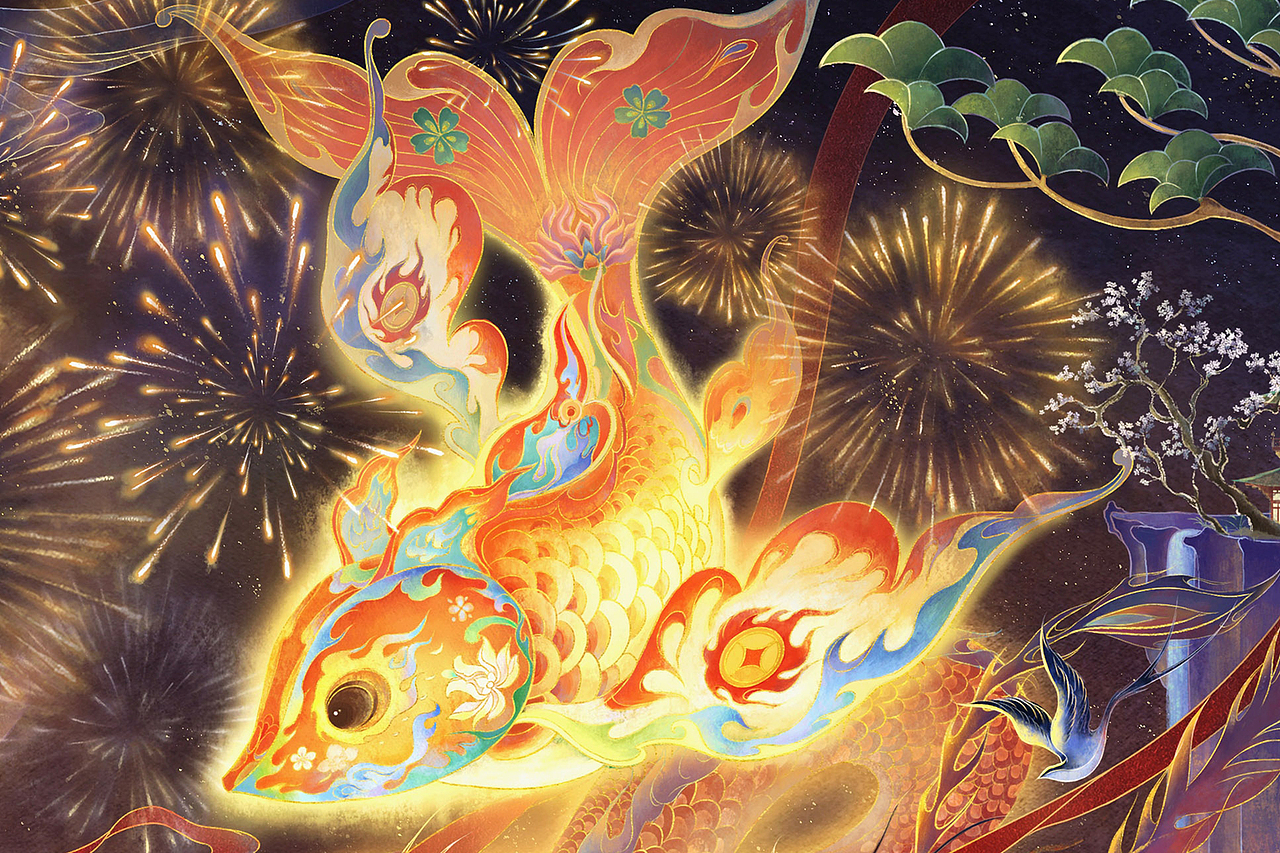 【有龙则灵】2024甲辰龙年贺图主视觉（图ZMzYxNDk5Nzky） - 商业插画 - 站酷设计师鹿久LJ原创素材 - 站酷ZCOOL