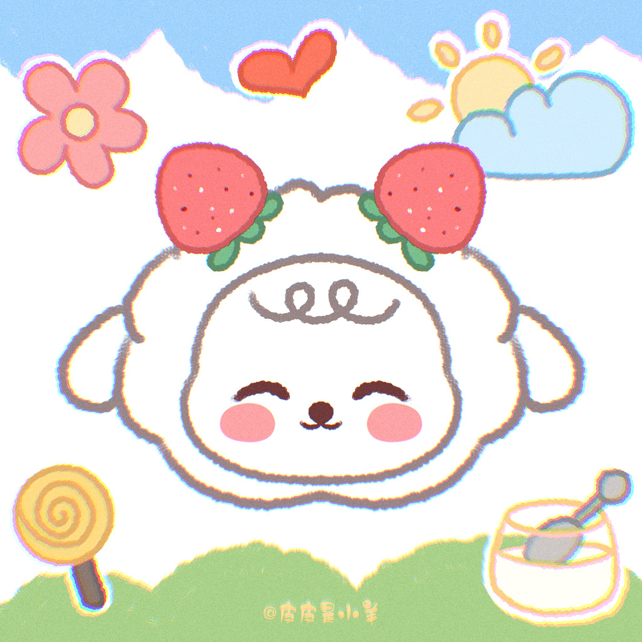 可爱小动物头像插画（图ZMjk5OTY0MjU2） - 创作习作 - 站酷设计师皮皮是小羊原创素材 - 站酷ZCOOL