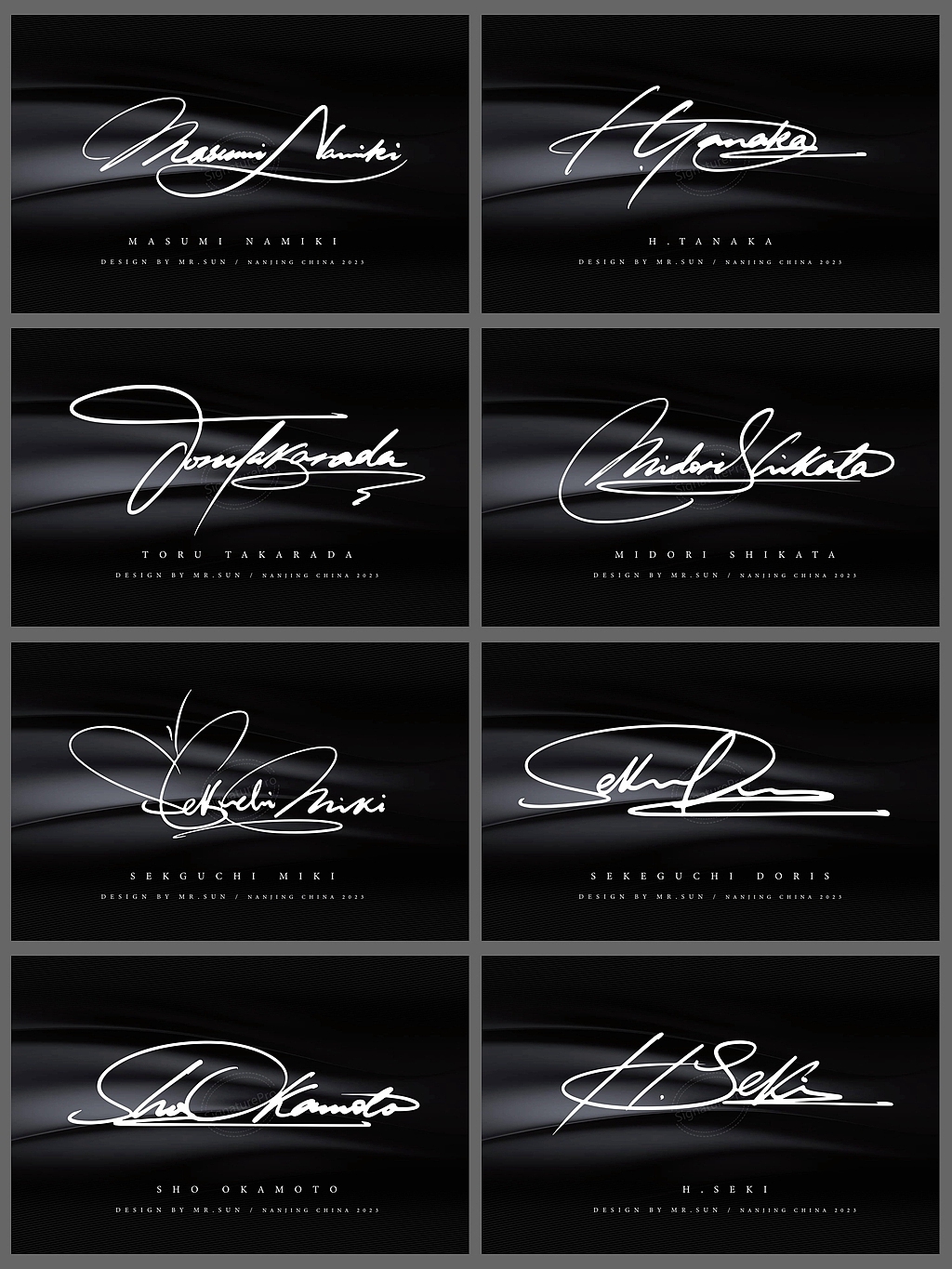 英文签名設計丨商务签名丨个性签名丨南京孙老师（图ZMzU4MjM0MjY0） - 字体/字形 - 站酷设计师字酷Zicool原创素材 - 站酷ZCOOL