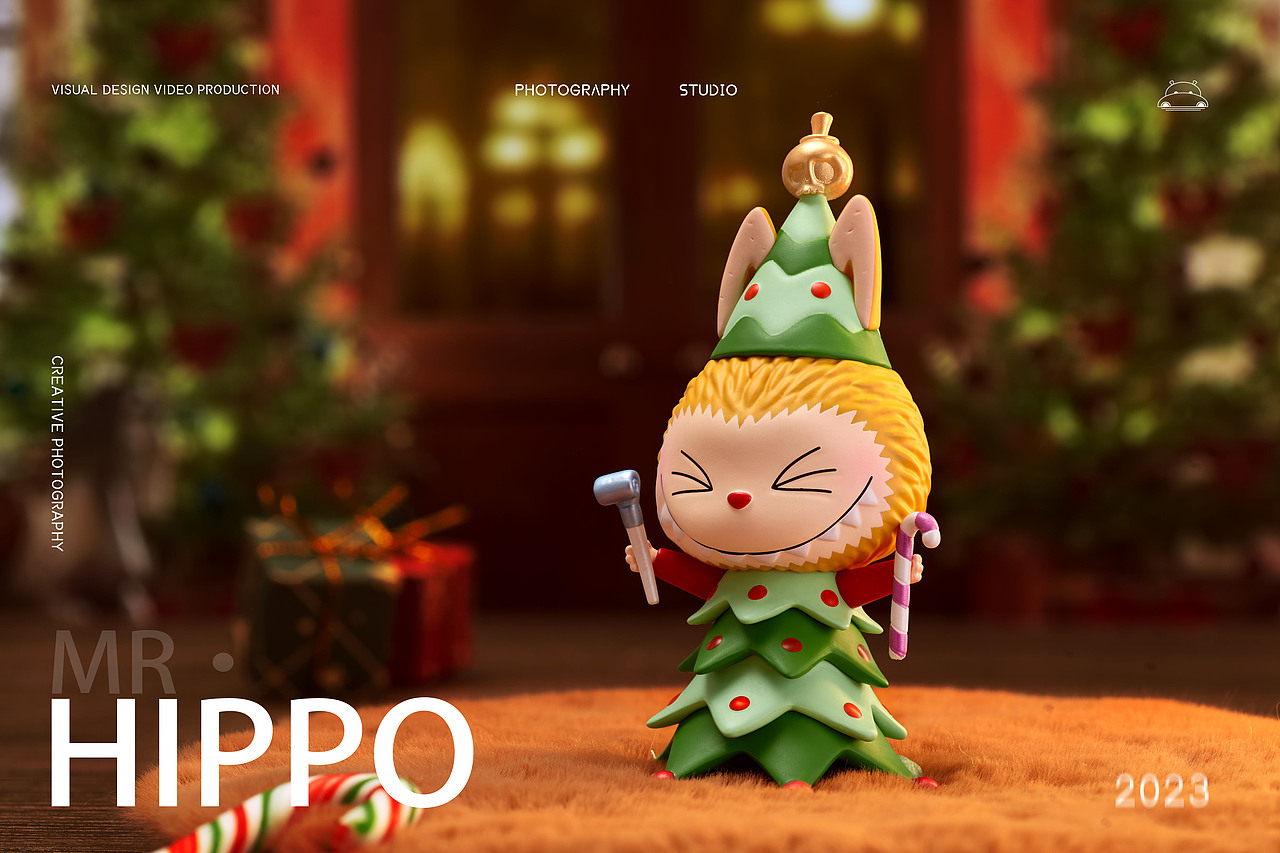 盲盒摄影-labubu圣诞系列-泡泡玛特