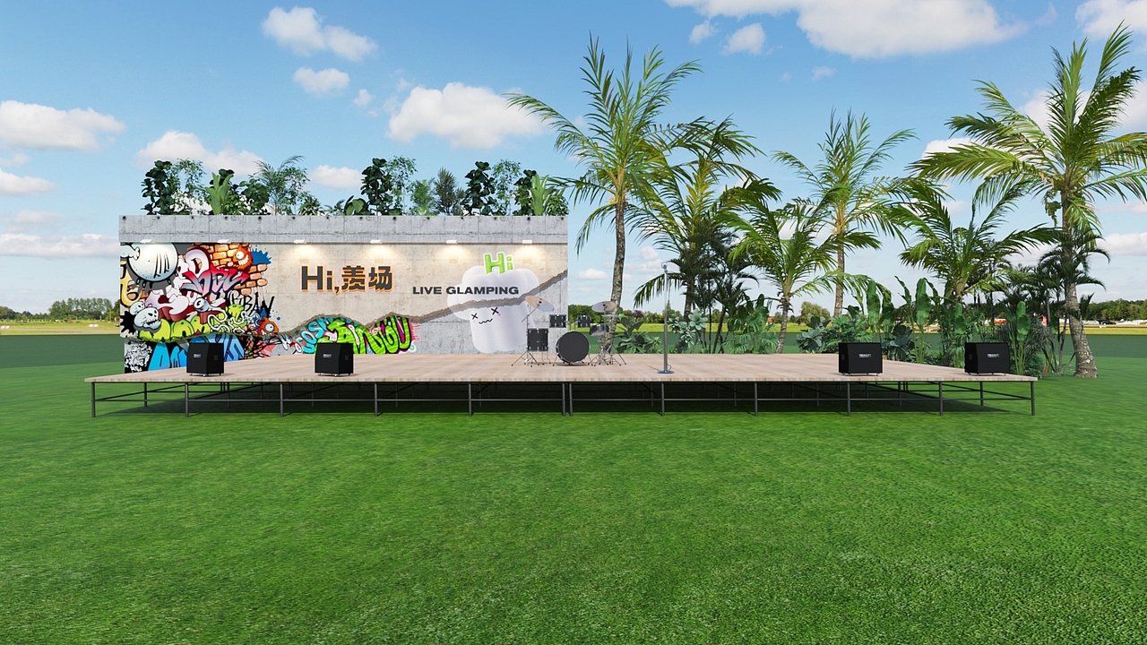 露营营地舞台打卡点设计