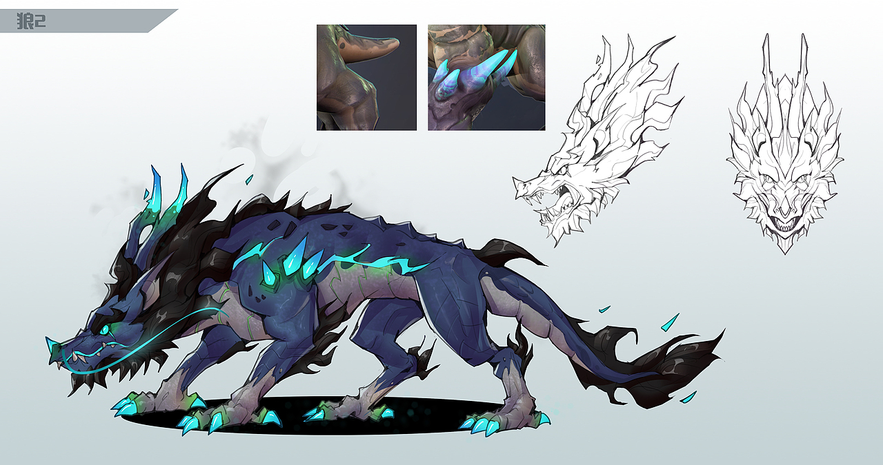 龙狼（图ZMzE0NDMyODY4） - 游戏原画 - 站酷设计师阿浪CST潮流绘画原创素材 - 站酷ZCOOL