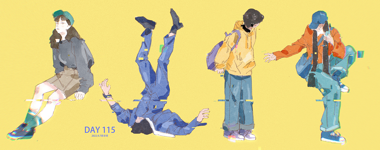 【人物隔日涂】101-172（图ZMzI2OTg4MjYw） - 创作习作 - 站酷设计师黑羊呀原创素材 - 站酷ZCOOL