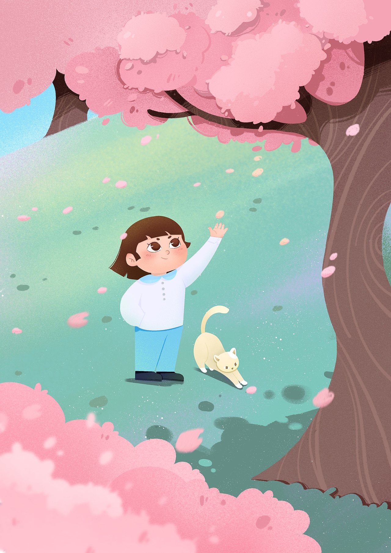 四季（图ZMzE2MDAxODk2） - 儿童插画 - 站酷设计师上不了坡的猫原创素材 - 站酷ZCOOL