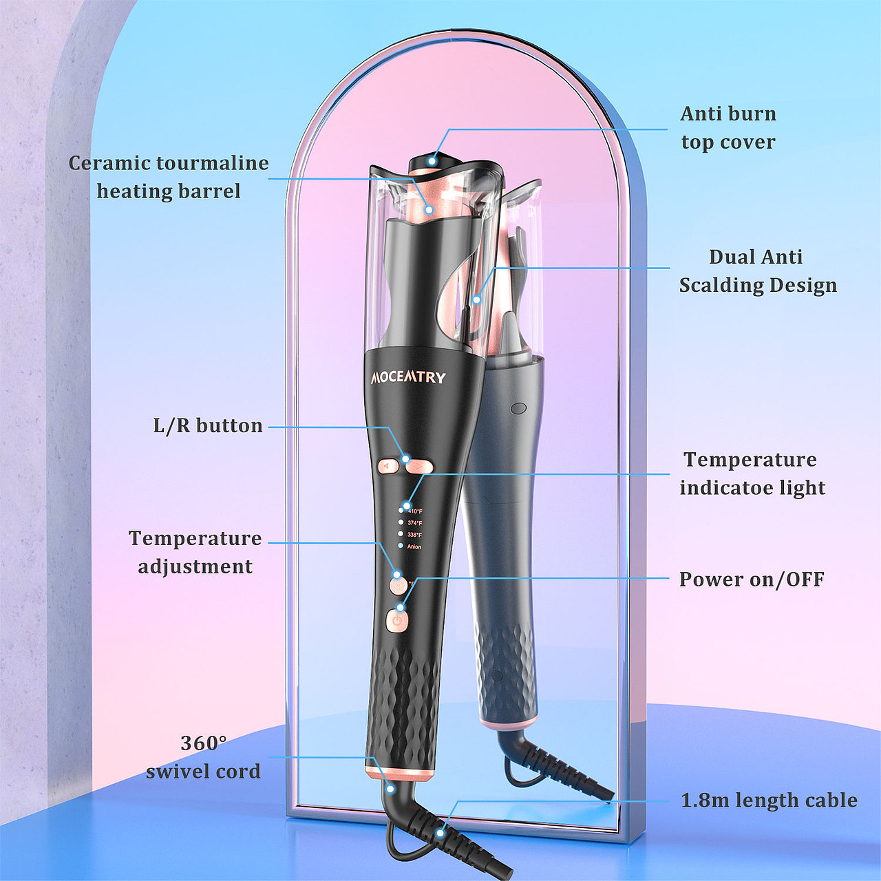 自动卷发棒渲染合成