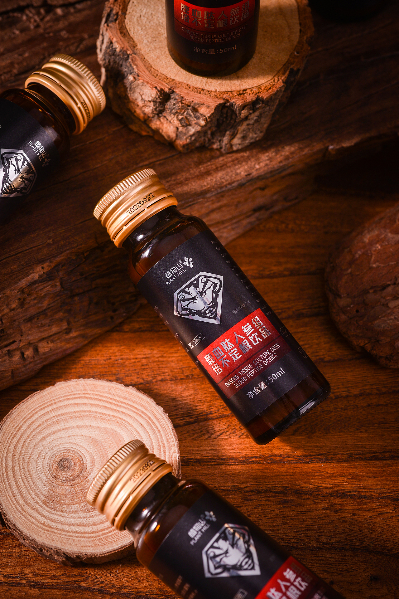 鹿血肽人参组培不定根饮品包装设计
