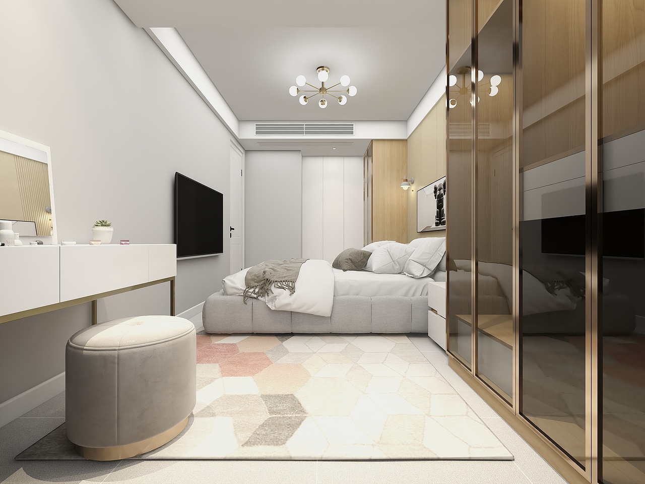 四川岳池凰腾龙玺(150平方现代简约复式四居室)