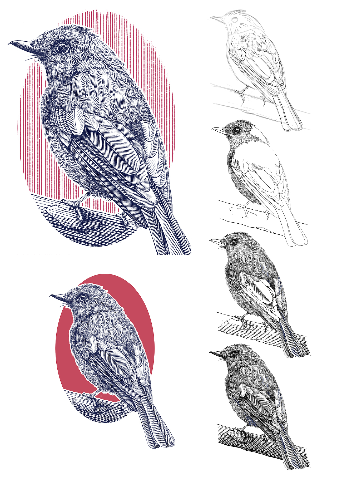 版画/钢笔画风格的一些小画（图ZMzQyOTYzMTA4） - 商业插画 - 站酷设计师樱桃亭原创素材 - 站酷ZCOOL